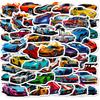 50 крутых гоночных наклеек Shrimp Skin Shein Cartoon Tide Play Personality Diy Supercar Graffiti Stickers