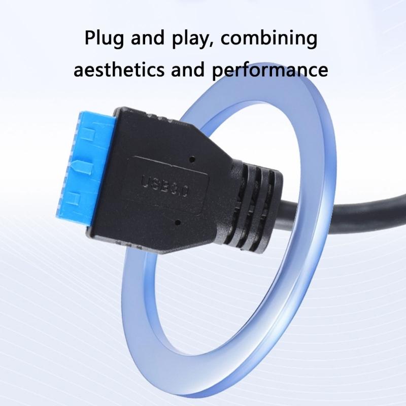 USB3.0 19Pin 1 To 2 Header Extension Wire USB HUB With Adopting Chip And Modular Cable Line And Expansion Card