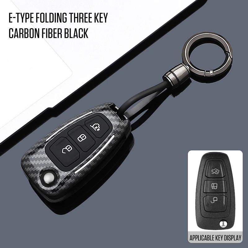 Interior Mouldings Car Folding Key Case Cover Bag Keychain for Ford Focus C-Max S-Max Galaxy Mondeo Ranger Transit Tourneo