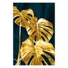 Nordic Golden Plant Leaves Wall Art Canvas Painting Poster Prints Pictures for Modern Living Room Decor