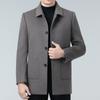 New Winter Double-sided Cashmere Coat for Middle-aged Men, Removable Down Liner Windbreaker, Casual Dad Woolen Coat