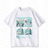 2026 Summer Hatsune Miku Vocaloid Chibi 4 Panel Print Unisex Anime Casual Short Sleeve Women And Men T-shirt