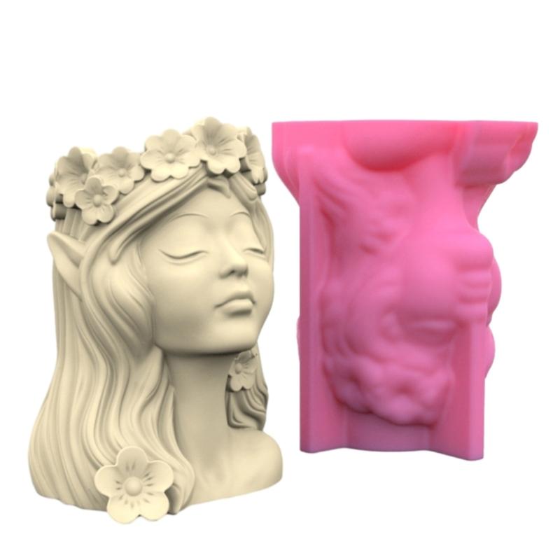 Венок для девочек, держатель для ручек, силиконовые формы, форма для украшения стола, инструмент для изготовления пластырей, форма для сочного горшка, легко моется