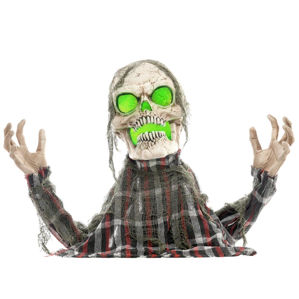 70cm Groundbreaker Skeleton Halloween Animatronic, with Glowing Eyes
