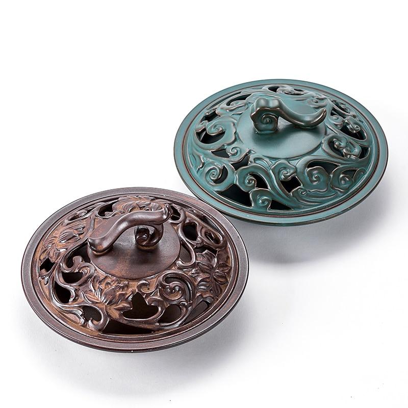 Ретро керамическая катушка курильница Москитная курильница держатель для ароматических палочек ароматерапия аромат домашний декор чайного домика