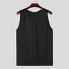 INCERUN Summer Men Crew Neck Sleeveless Mesh See Through Tank Tops