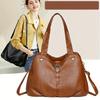 Женская винтажная сумка-тоут Женская кожаная сумка через плечо с регулируемым ремешком Большая вместимость Легкая сумочка