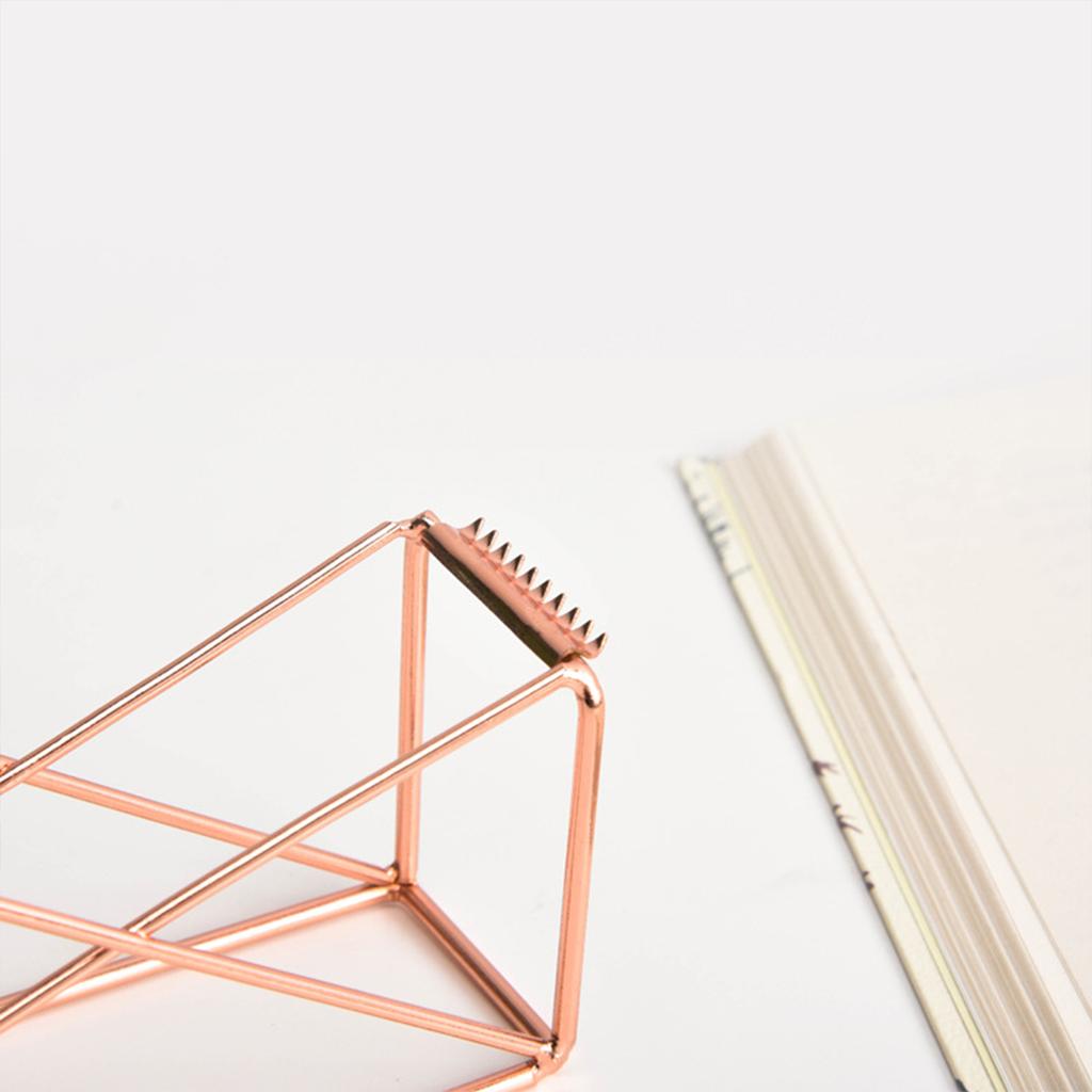 Металлический диспенсер для ленты, розовое золото, настольный резак для клейкой ленты, офисные принадлежности, украшение стола для