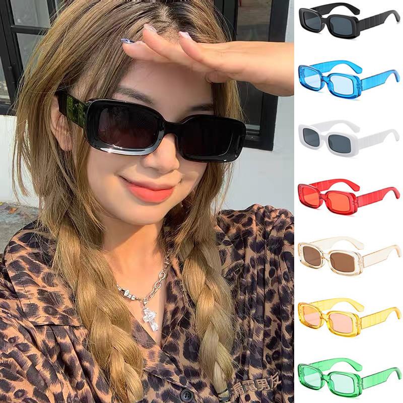 Women Square Colorful transparent Sunglasses Fashion Jelly Color Hip Hop Sunglasses Ladies classic Wild outdoor Shades Rectangle Sun Glasses