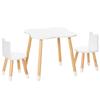 3 Piece Kids Table And Chair Set With 2 Bear Shaped Chairs For Ages 1 4 Years White