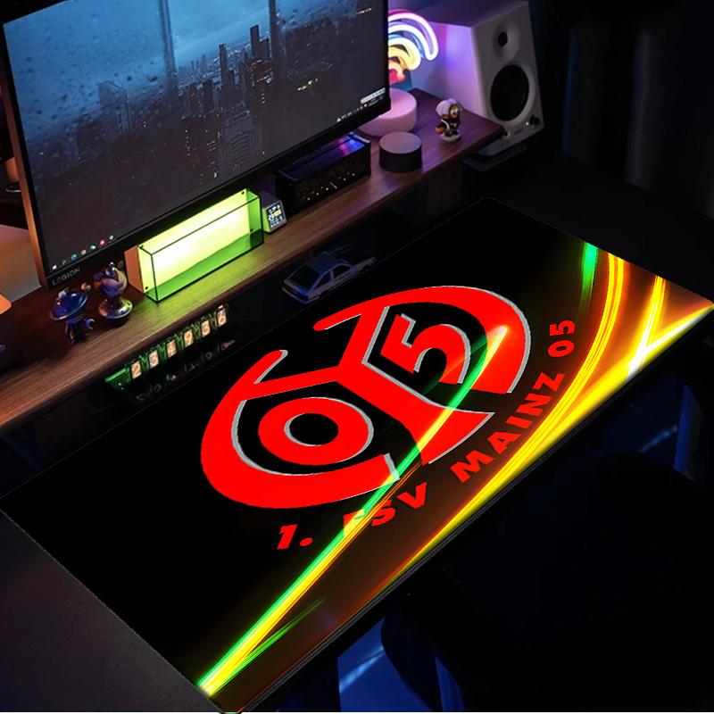 Red Emblem FSV Mainz Mouse Pad, Rubber Base, Mouse Pad for Gamers and Office Use, Gaming Desk , Easy To Clean Mat Christmas fan gifts