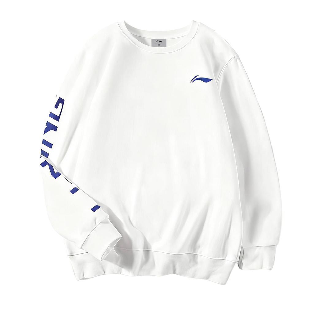 Li Ning Мужская серия фитнеса Модный минималистичный удобный универсальный свитшот с принтом логотипа-буквы Унисекс свитшот AWDTE67-36