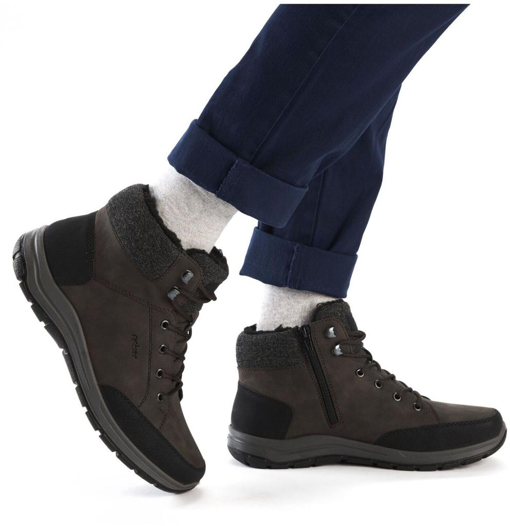 Ботинки Rieker из искусственной кожи на текстильной шнуровке