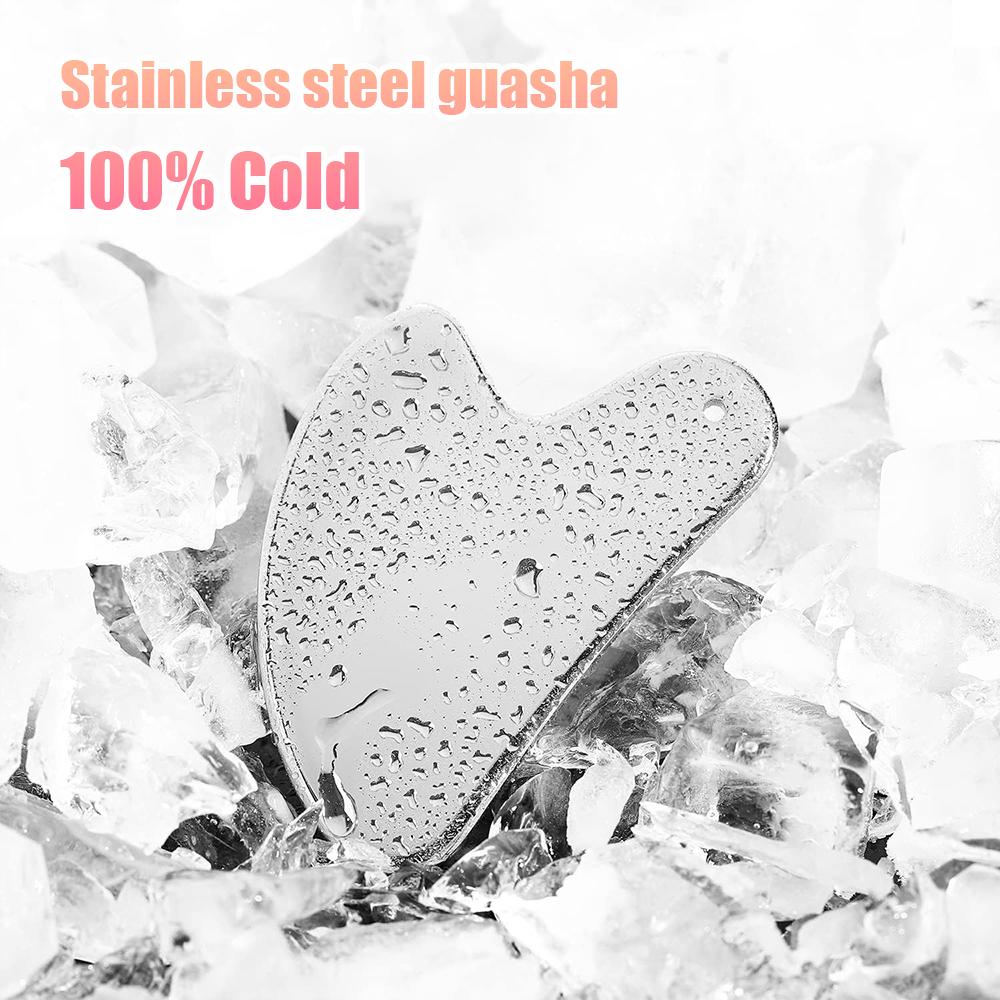 Массажер для лица Гуа Ша из нержавеющей стали 304 Гуаша для всего тела шеи Детокс СПА Массажный инструмент Снятие стресса Уход за кожей