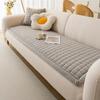 Thicken Fleece Quilting Anti-Slip Sofa Cover Handcrafted Quilted Design Machine Washable Solid Warm Plush Couch Seat Towel