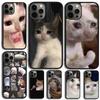Чехол для телефона с мемами "Плачущий кот" для iPhone 17 Air 15 16e 14 13 Pro Max Coque 12 11 Pro Max PLUS