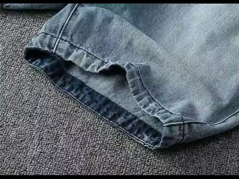 2024 Men's Trendy Loose-Fit Summer Denim Shorts: Stylish Handsome Quarter Pants