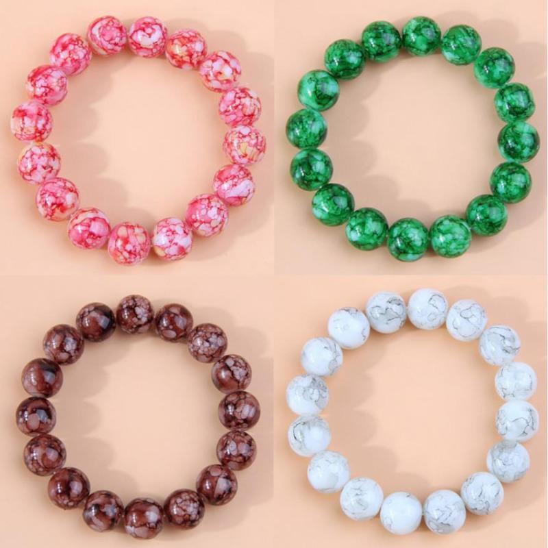 Bohemia Charm Beaded Bracelet For Men Women Statement Handmade Yoga Beads Elastic Bracelets Bangle Female Boho Party Jewelry