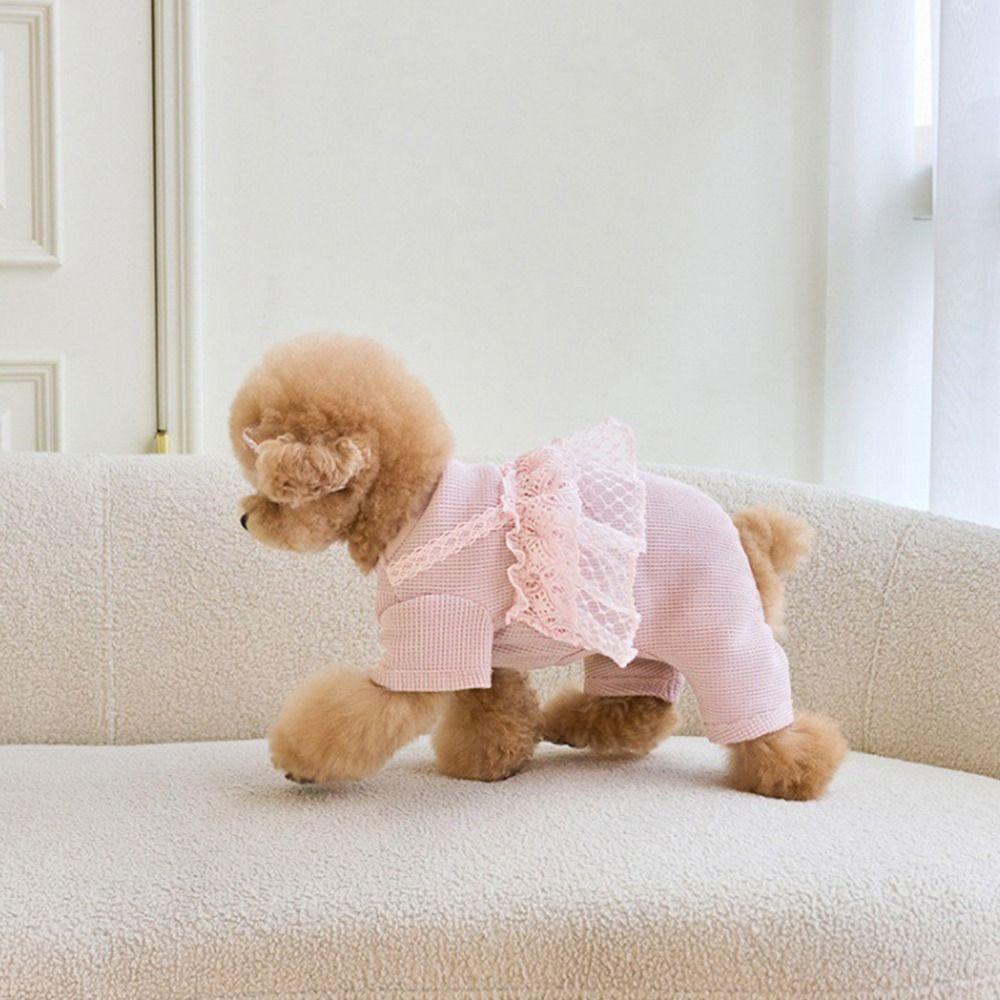 Lace Camisole Pet Spring Summer Jumpsuit Soft Pet Four Legged Coat Pet Supplies Dog Pajamas  Autumn