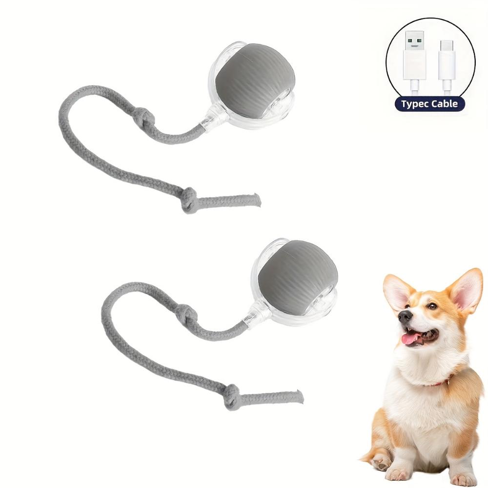 Cat Interactive Ball Toy, Automatic Rolling Ball with Tail, Rechargeable Smart Pet Interactive Toy, Cat Smart Ball