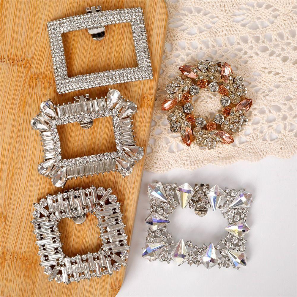 2 шт. Свадебные туфли невесты со стразами и кристаллами, клипсы для обуви, украшения для обуви, шармы-пряжки, ювелирные изделия