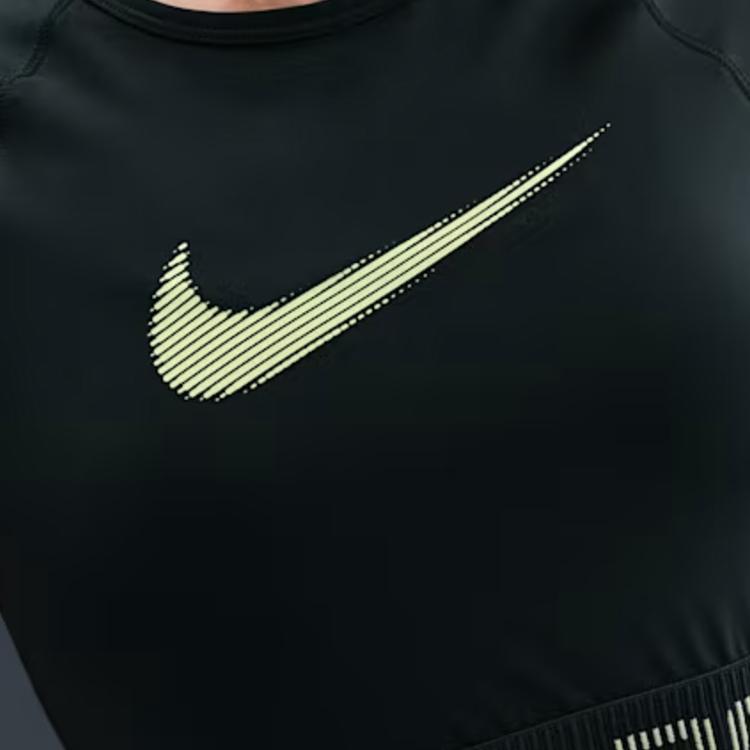 Nike Женский фитнес-топ с коротким рукавом Pro Dri-FIT, простой, удобный, стильный, женские топы HV3673-390