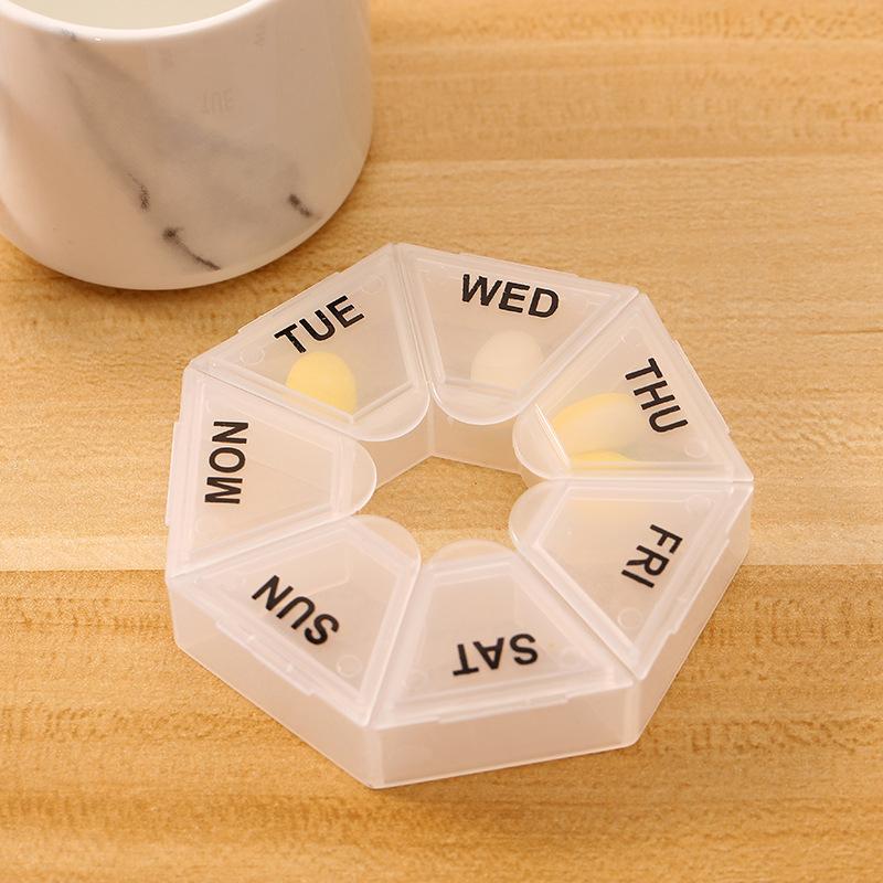1 шт., пластиковый чехол для таблеток, 7 дней, коробка для конфет, портативный держатель для планшета, органайзер для путешествий, дозатор для таблеток, контейнер