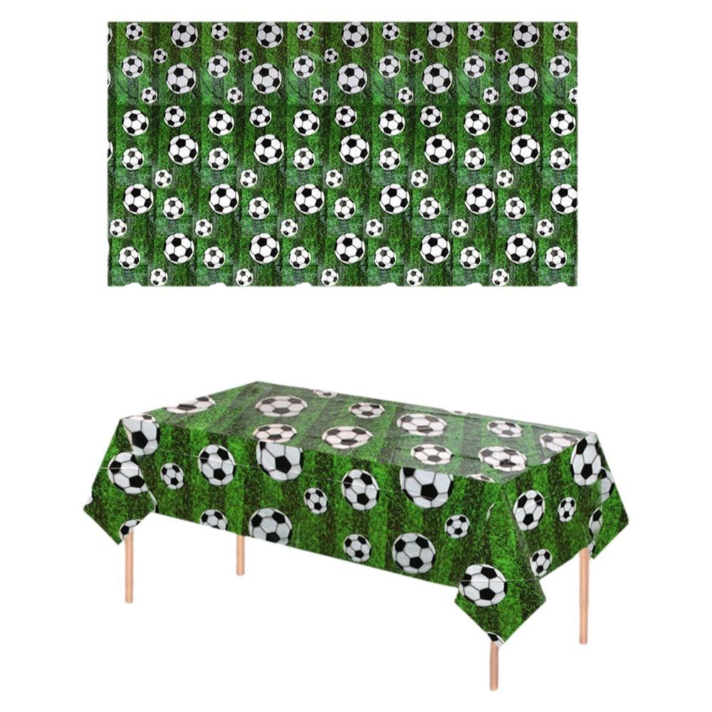 Disposable Football Theme Tablecloth Plastic Soccer Banner Soccer Table Cover Table Decor
