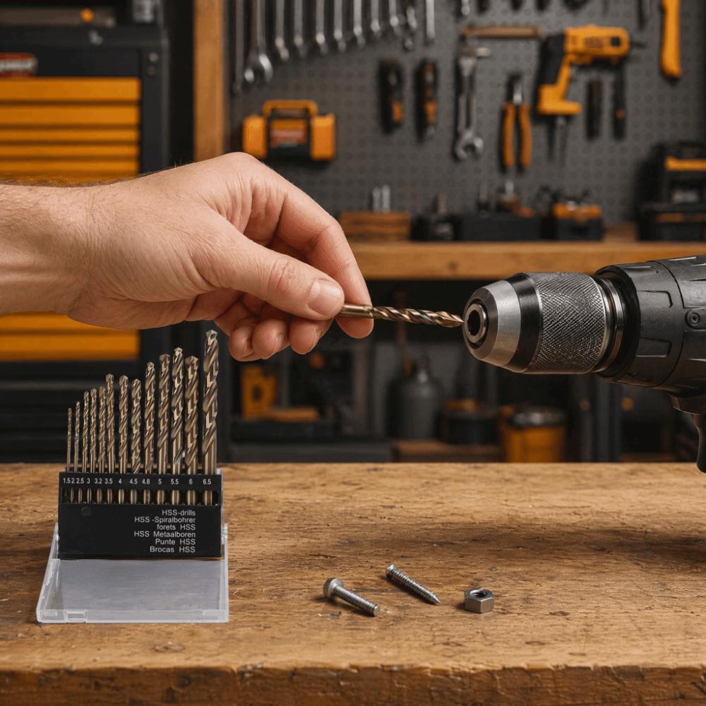 13pcs Straight Shank Twist Drill Bit Set High Speed Steel HSS Drilling Tool  For Stainless Steel