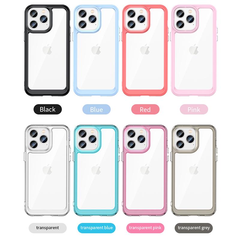 For iPhone 15 Pro Max Case Luxury Shockproof Clear Hard Cover for iPhone 13 12 14 15 Pro Max Plus 7 8 SE 2020 Transparent Cover