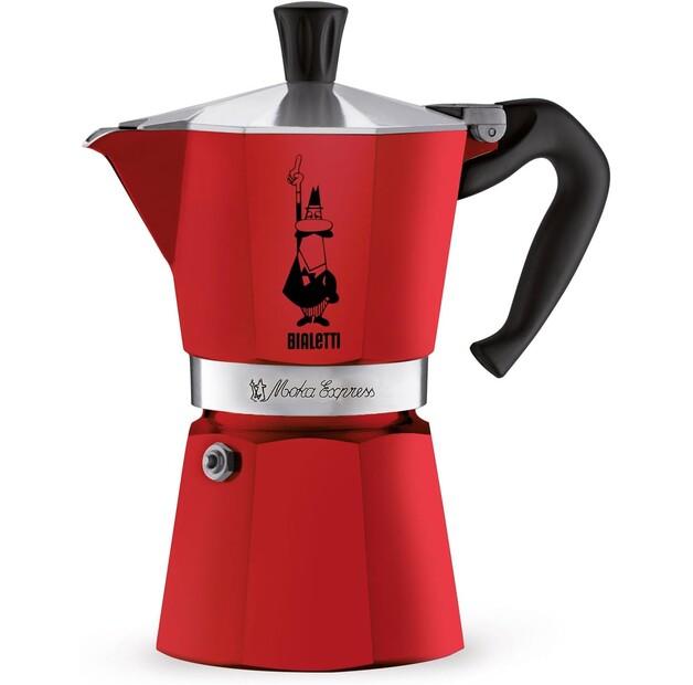 Bialetti Moka Express Color Coffee Maker for 6 Cups Red (04-4943)