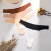 Summer Sexy Low Waist Sports Ice Silk T-word Underwear Pure Color Quick-drying Breathable Seamless Yoga Thong Women