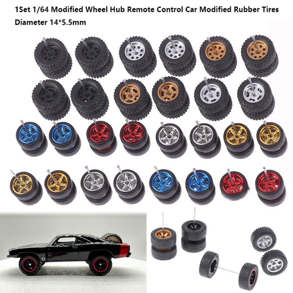 1Set Plastic Remote Control Car Modified Tires Diameter 14*5.5mm Diecast Alloy Car Hub