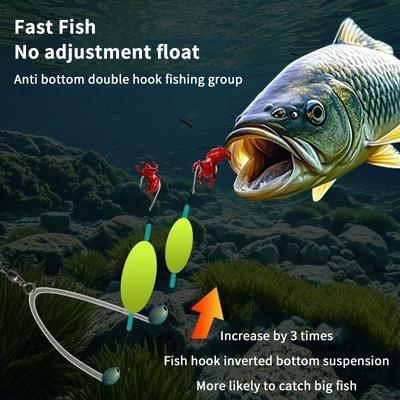 1 шт. 2 крючка Рыболовные поводки Крючок Iseni Крючок с бородкой Карповый рыболовный крючок Готовый к использованию Размер 3#-14# Карповые поводки Рыболовная приманка