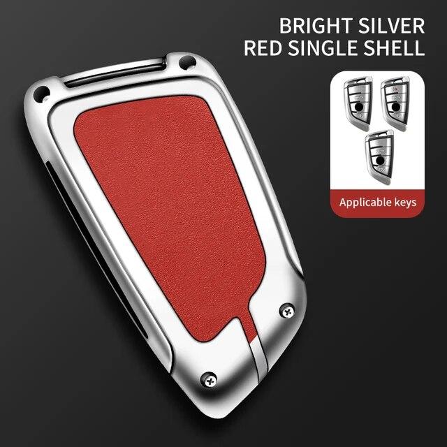 Кожаный чехол для ключей из цинкового сплава для BMW X1 X3 X4 X5 F15 X6 F16 G30 7 серии G11 F48 F39 520 525 F30 118i 218i 320i