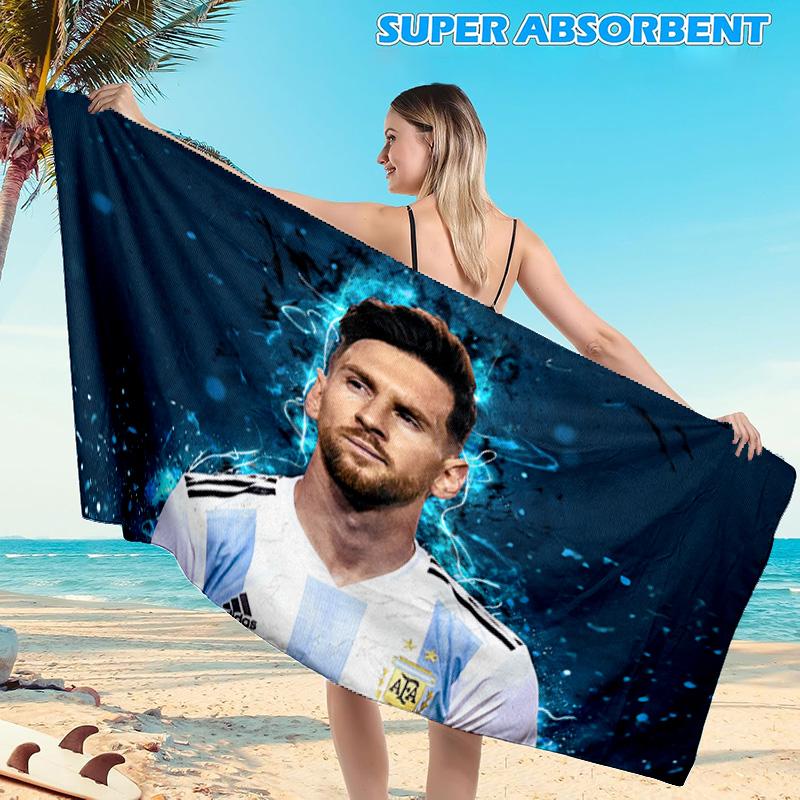 1PC Messi Celebration Moment Beach Towel, Microfiber Beach Towel, Perfect For Pool, Beach, Travel, Home Decor Beach Party Fan gifts