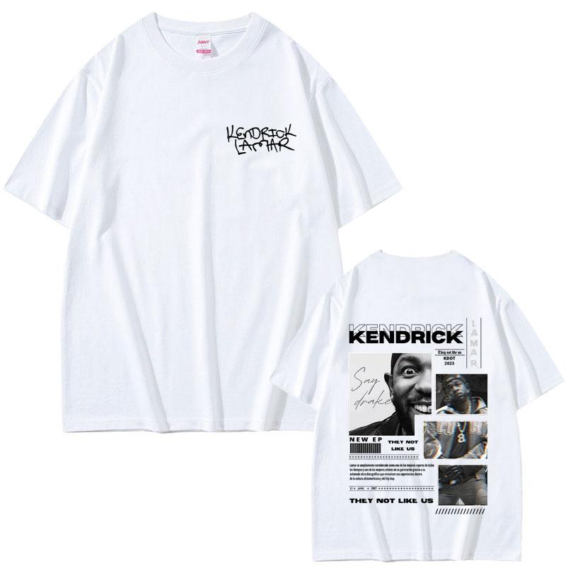 Rapper Kendrick Lamar They Not Like Us 2025 Merch Tshirt Male Vintage Casual T Shirts Unisex Women Fashion Hip Hop Cool Streetwear