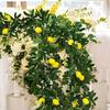 Real Touch Artificial Lemon Garland Green Plant Faux Fruit Vine  Door Wall Table Decor