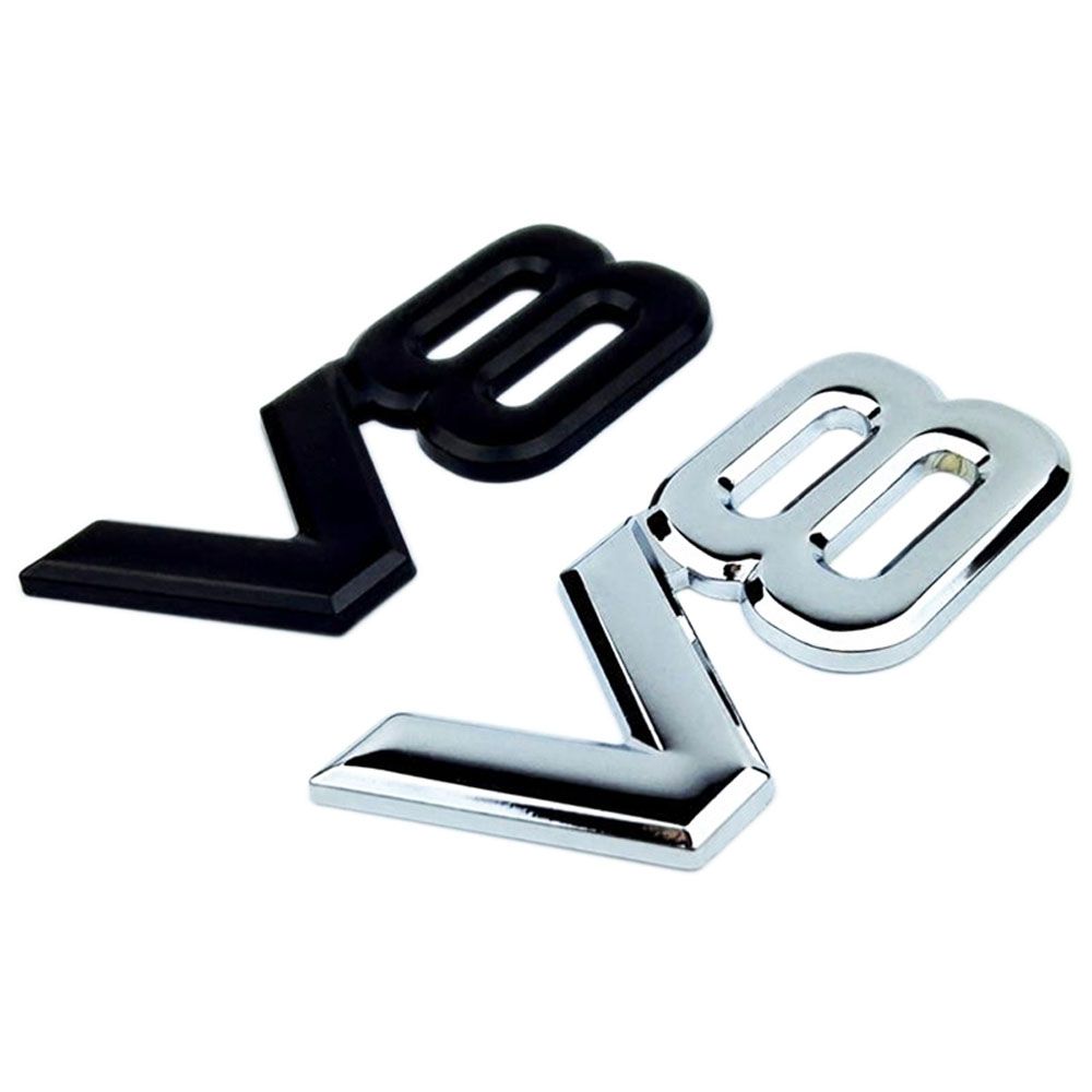 Side Wing Auto Accessories Auto Trunk Badge V8 Displacement Car Sticker Car-styling Decal V8 Logo
