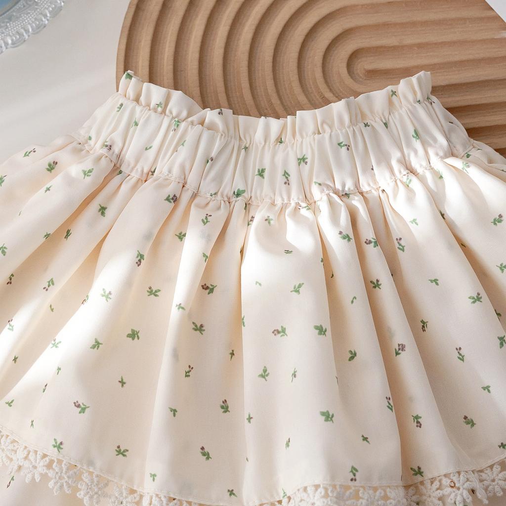 Girls' Floral Shorts Korean Lace Lace Casual Pants Summer Baby Shorts Summer Dress Pants