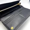 Used PRADA Saffiano Leather Long Wallet Black Gold Hardware With Box and Card