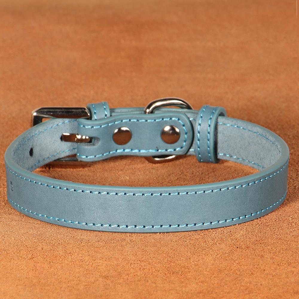 Кожаный ошейник для маленькой собаки, регулируемый ошейник для щенков, прочное ожерелье для кошек и собак маленьких и средних размеров, чихуахуа