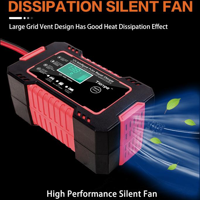 Автомобильное зарядное устройство с вилкой европейского стандарта, интеллектуальное зарядное устройство 12 В, 6 А, автомобильное зарядное устройство 12 В, обслуживание аккумулятора, свинцово-кислотный аккумулятор для автомобиля, грузовика, мотоцикла