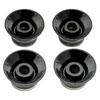 Musiclily Pro Reflector Metric Set for Electric Top of Knobs, 2mm, Volume/Two-Tone LP/SG Guitars, Black/Gold (Set 4)