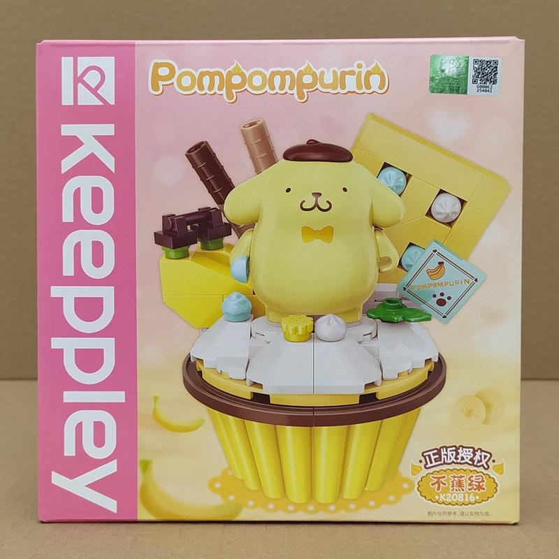 Genuine keeppley Sanrio building block cake series HelloKitty mymelody model Kuromi Cinnamoroll assembled toy birthday gift