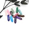 5Pcs Small Natural Stone With Hole Pendant Hexagonal Cone Crystal Women Charms for Jewelry Making DIY Necklace Bracelet Accessories 6x25 Mm