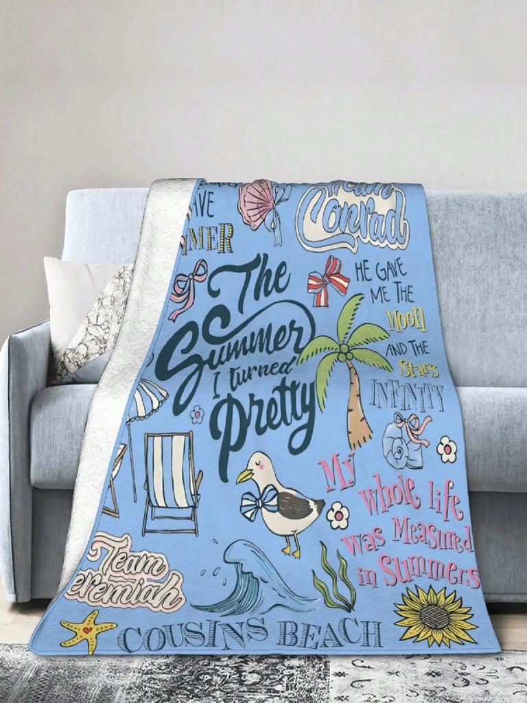 The Summer I Turned Pretty Velvet Throw Blankets Cousins Beach For Couch Knitted Blanket Car Warm Multi-Function(1)