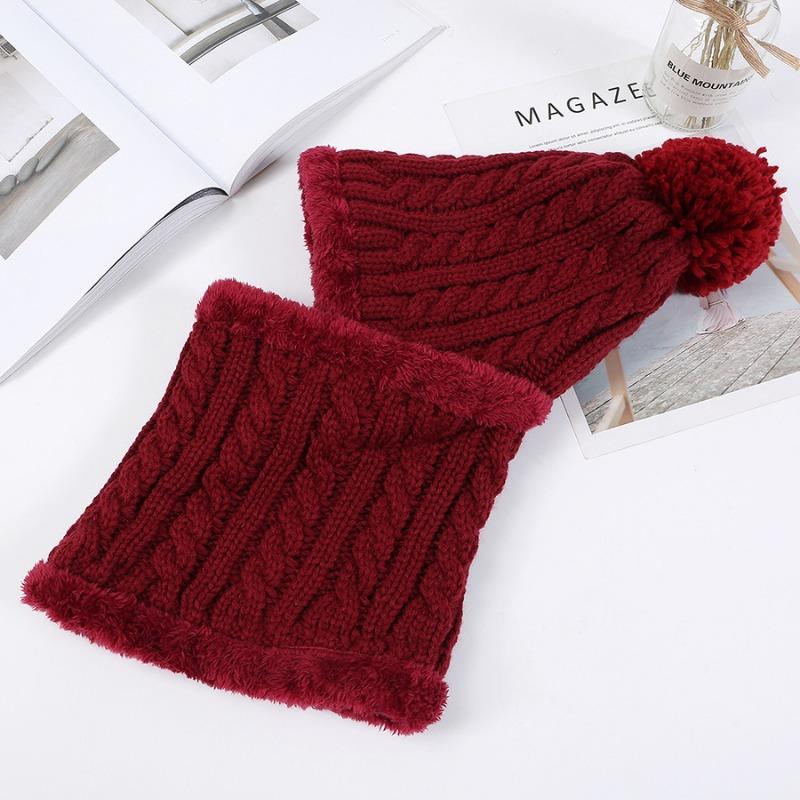 Осенне-зимняя многофункциональная шапка, шарф, цельная защита ушей, теплая вязаная шапка, женская, двухслойная, плюшевая, Fried Dough Twists, шерстяная шапка