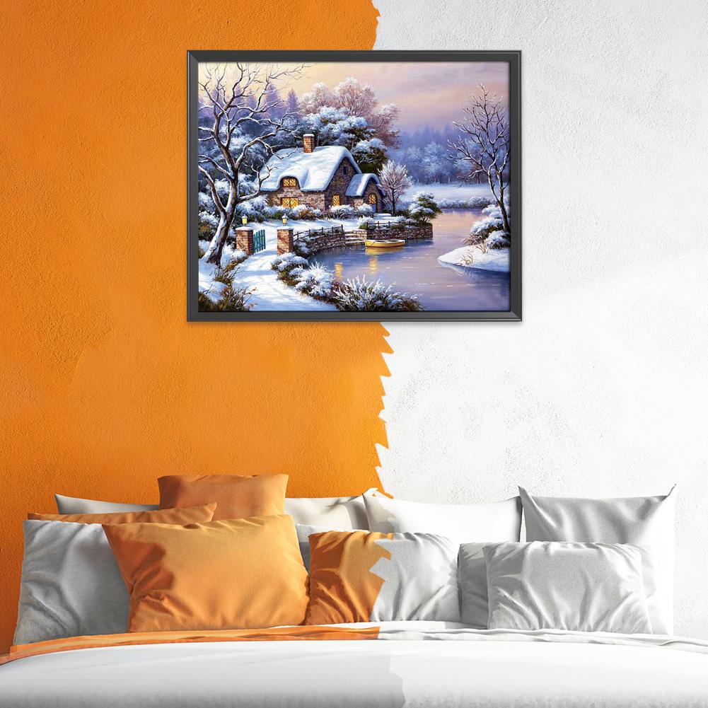 50x40 см 14CT Счетный DIY Набор для вышивки крестом Холст Пейзаж Рукоделие Ремесло