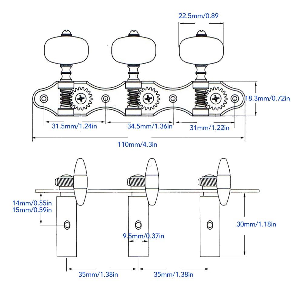 Heavy Duty Internal Gear Classical Guitar Tuners String Tuning Pegs  Classical Guitars